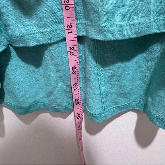 Eileen Fisher Teal 100% Linen Drop Shoulder Tunic Top | Size M - Picture 8 of 10